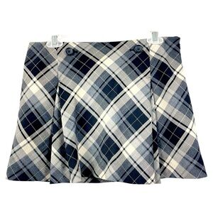 Y2K Express Mallcore Skirt Prep Academia Plaid Schoolgirl Gray 4 Grunge Mini